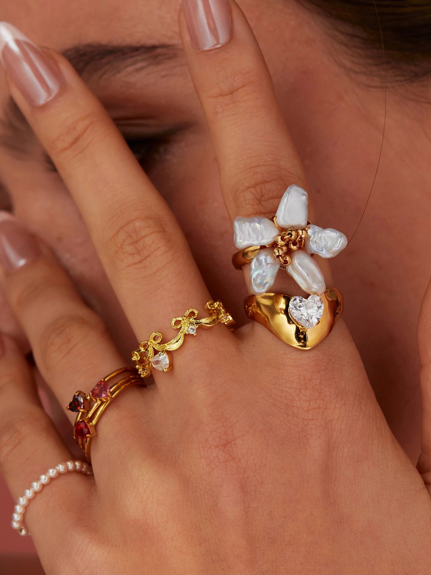 Jenny Heart Crystal Ring