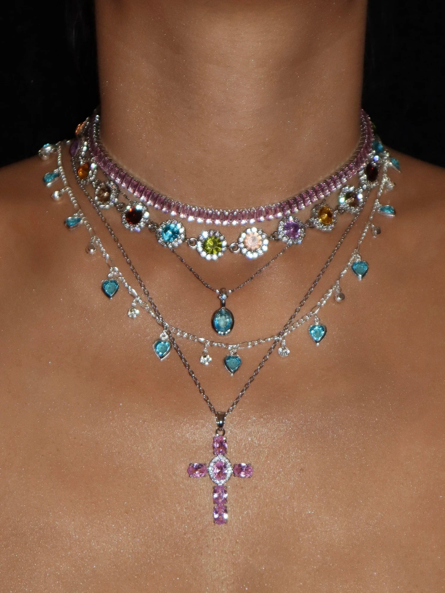 Birthstone Silver Necklace Collection - Kuri Jewelry