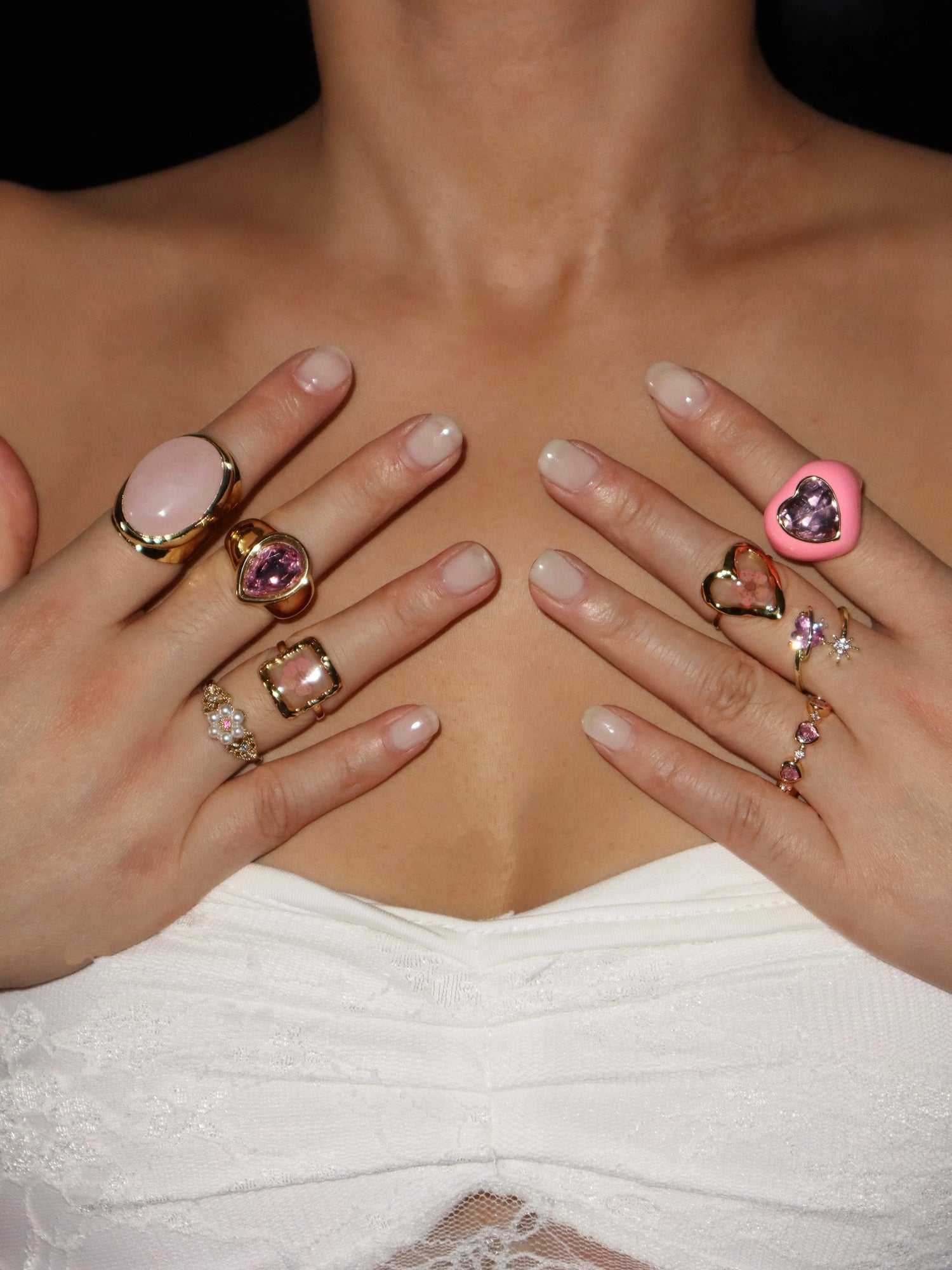 Rose Quartz Chunky Ring