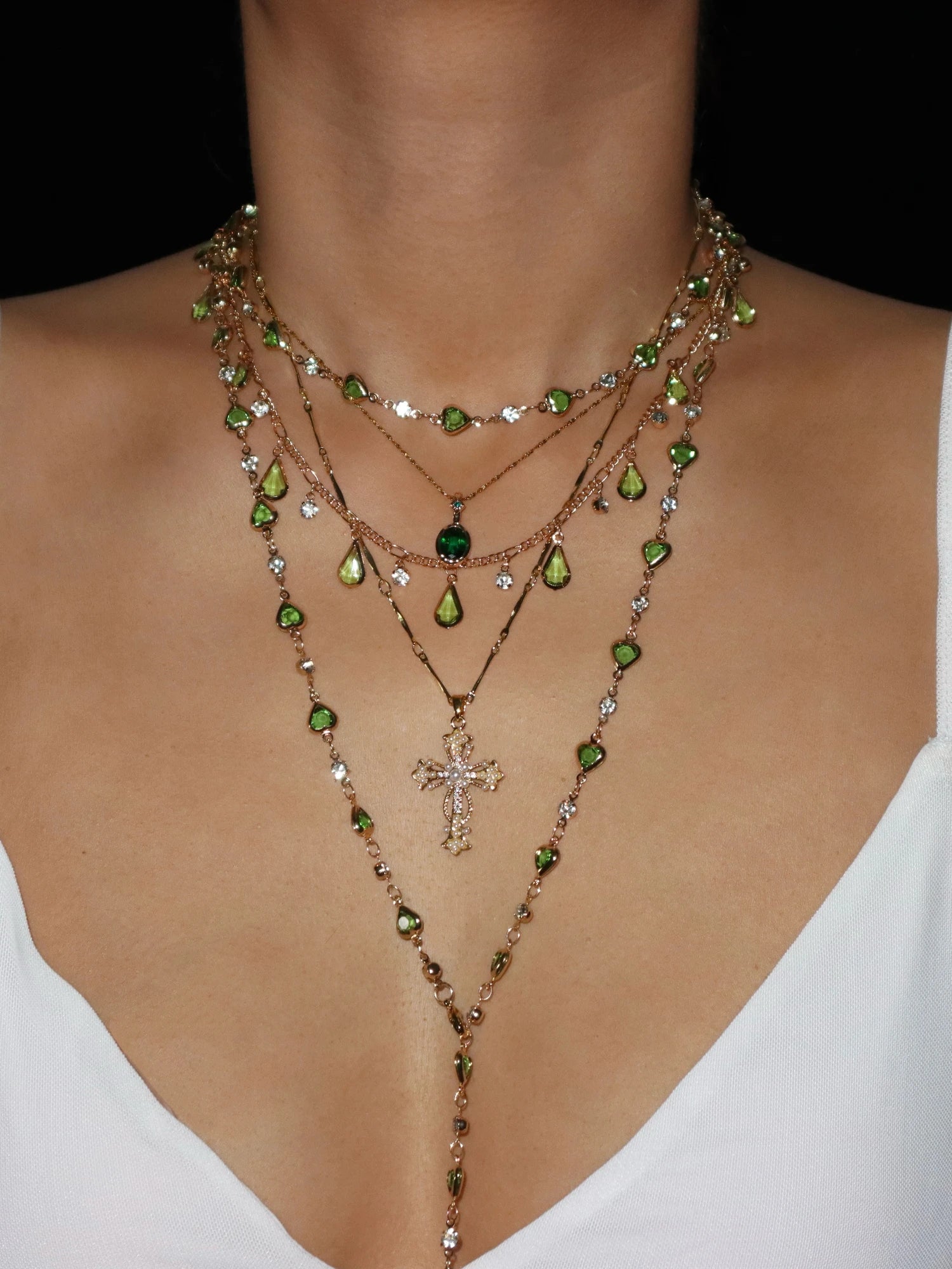 May  Birthstone Emerald Necklace