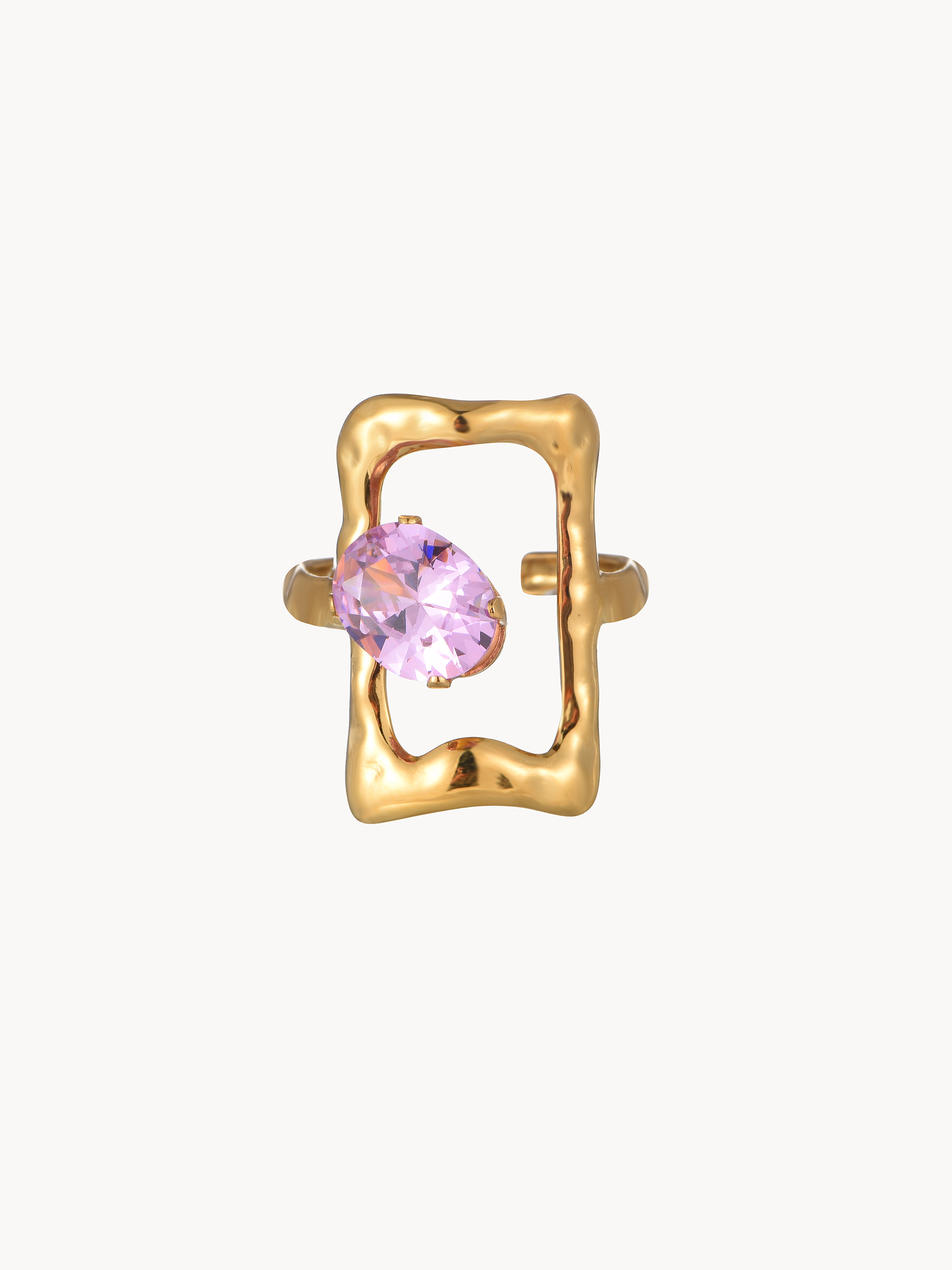 Jamie Pink Zircon Frame Ring I