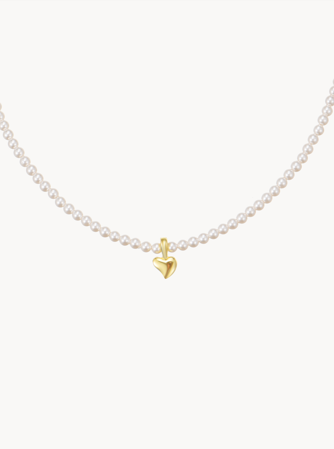 Alicia Heart Pearl Necklace - Kuri Jewelry