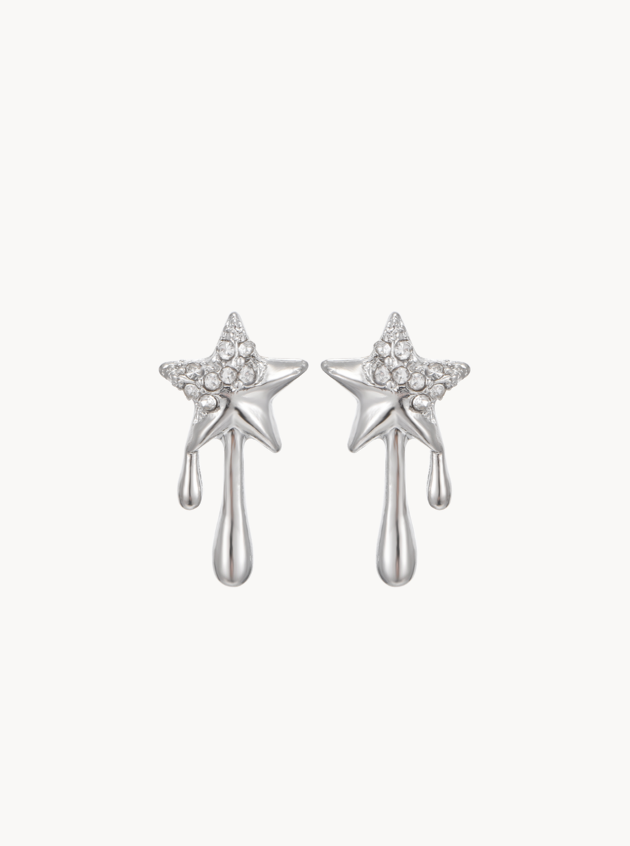 Aurora Lava Star Earrings