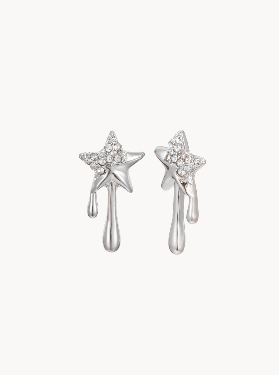 Aurora Lava Star Earrings