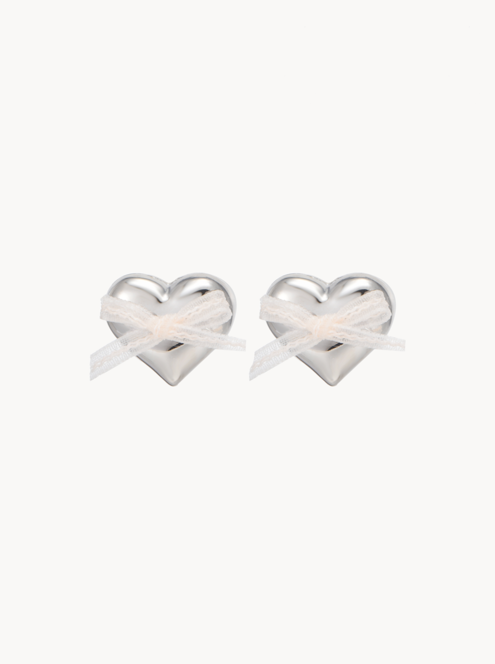 Ballet Heart Silver Stud Earrings - Kuri Jewelry