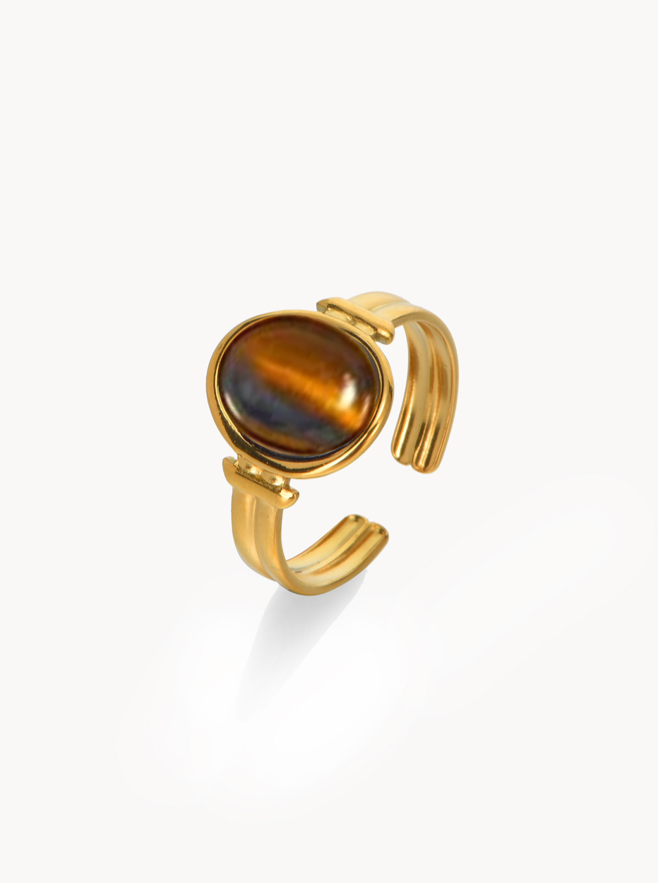 Tiger's Eye Golden Ring