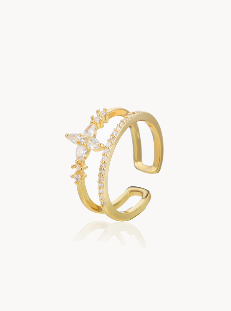 Lydia Golden Star Ring