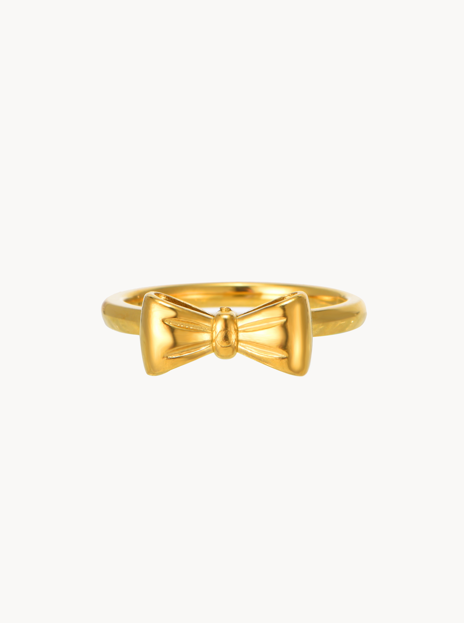 Clara Golden Bow Ring - Kuri Jewelry