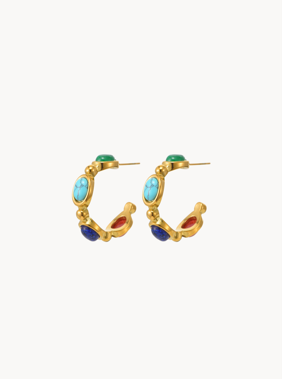 Eliza Colored Stone Earrings