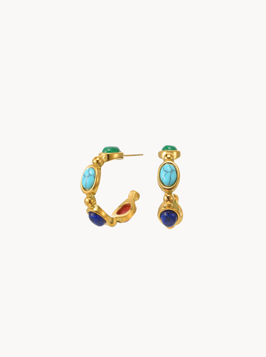 Eliza Colored Stone Earrings