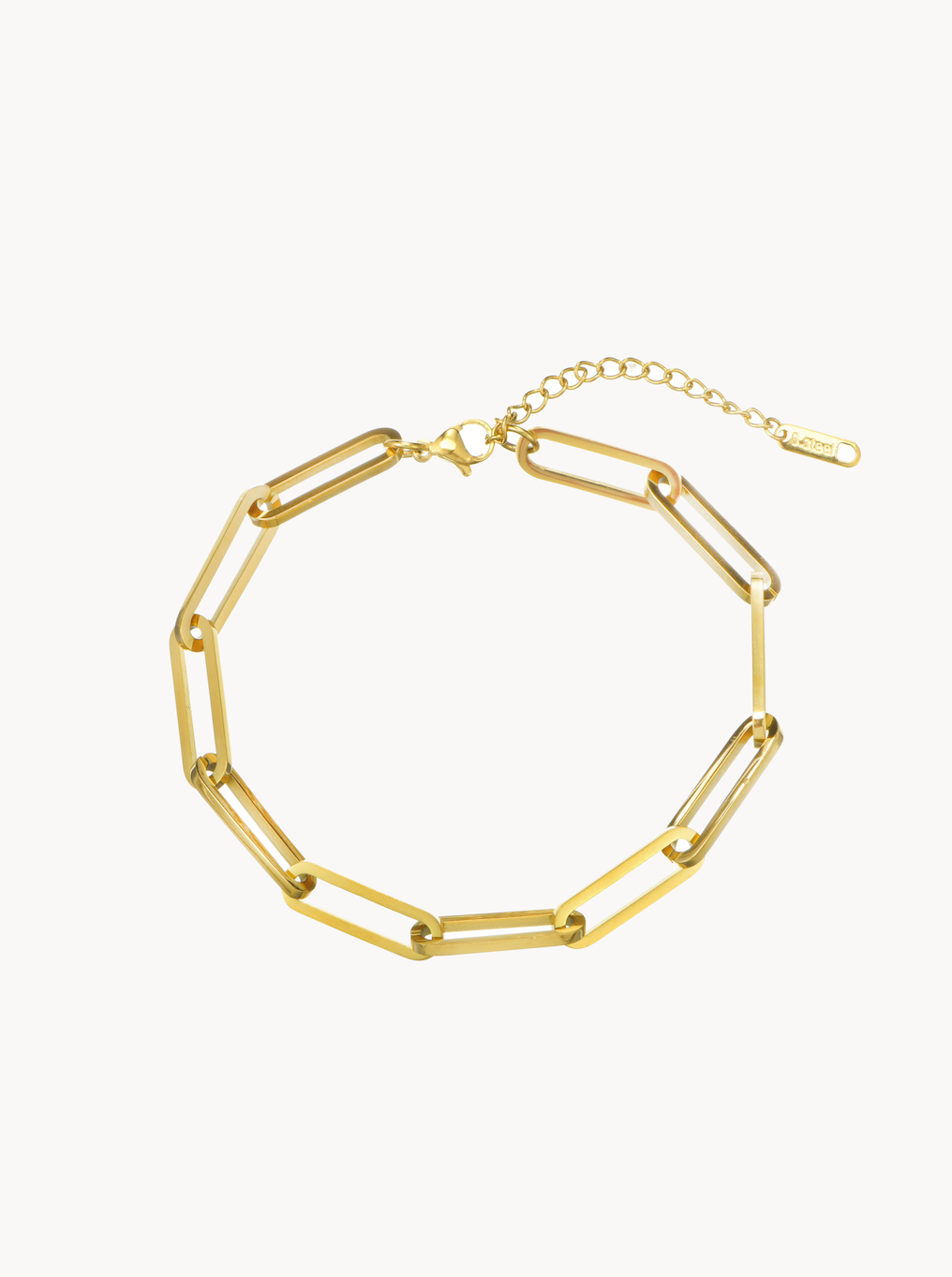 Golden Paperclip Chain Bracelet