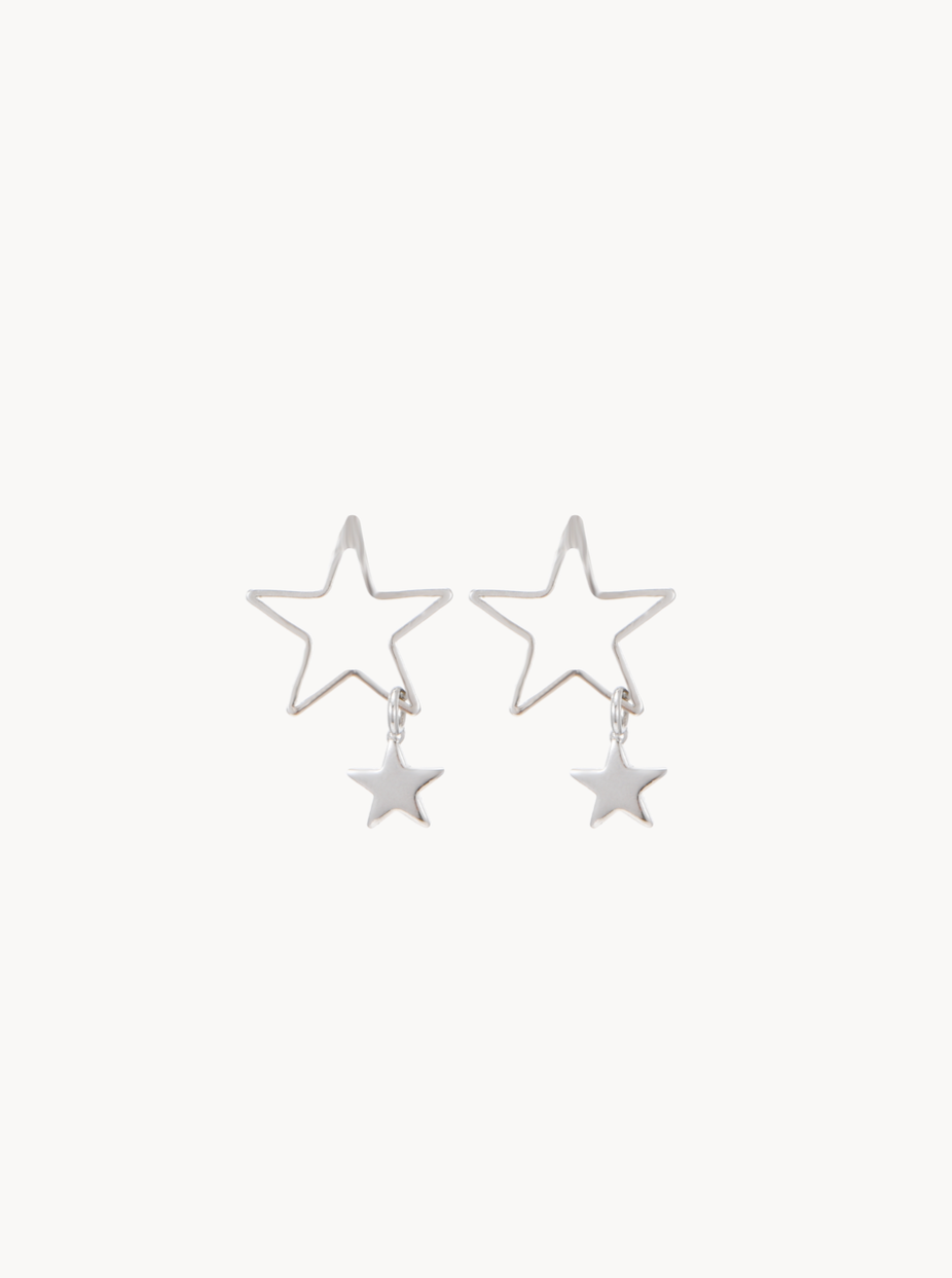 Astrid Silver Stars Stud Earrings