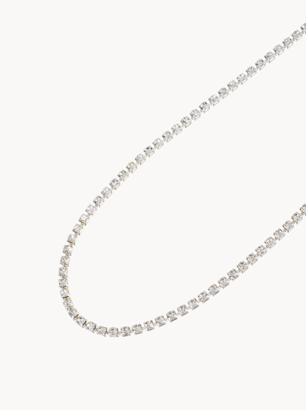 Verna Sparkle Silver Tennis Waist Chain