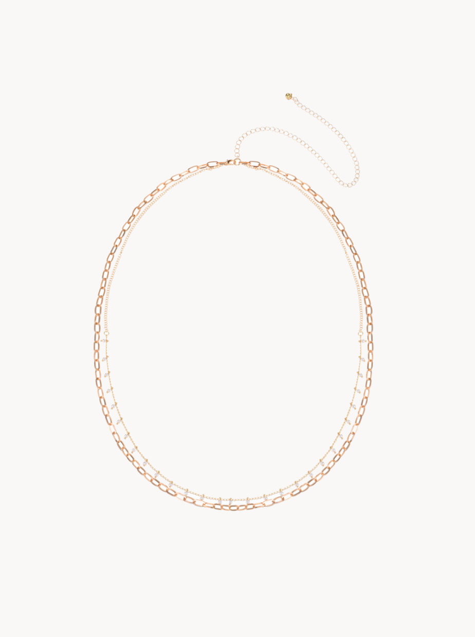 Layered Pearls Link Waist Chain