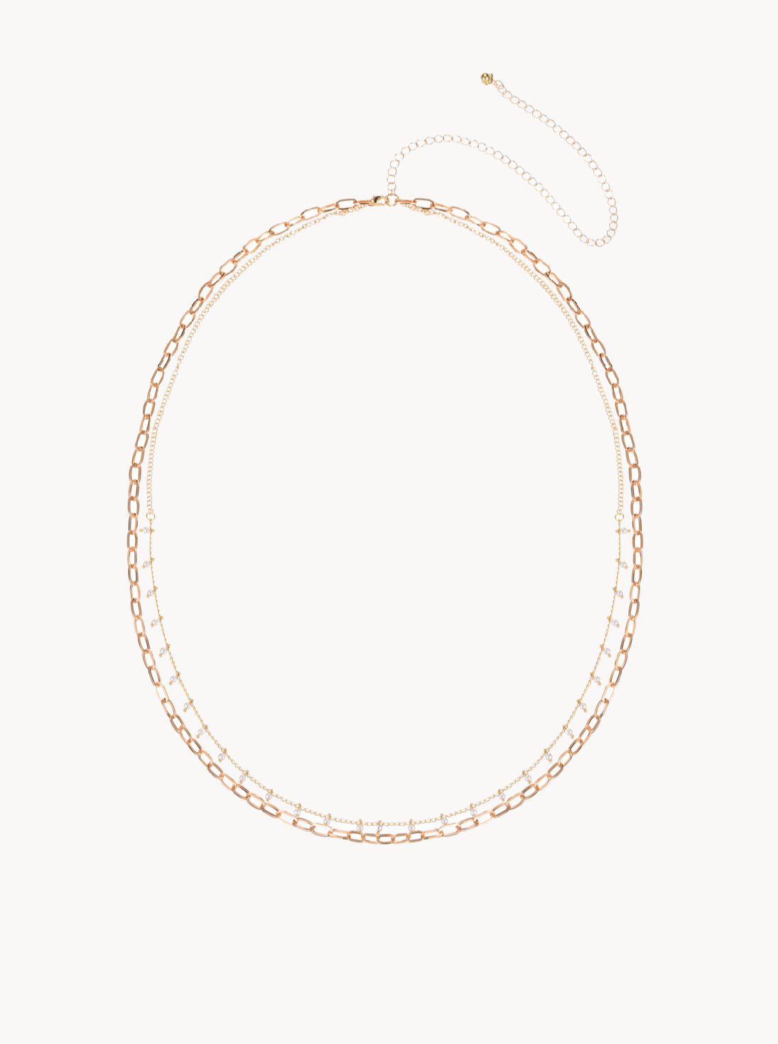 Layered Pearls Link Waist Chain