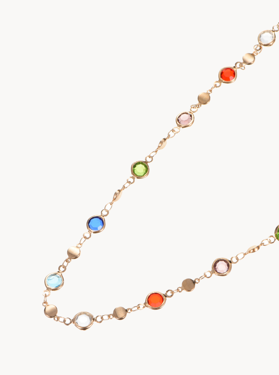 Jolie Colorful Lariat Necklace