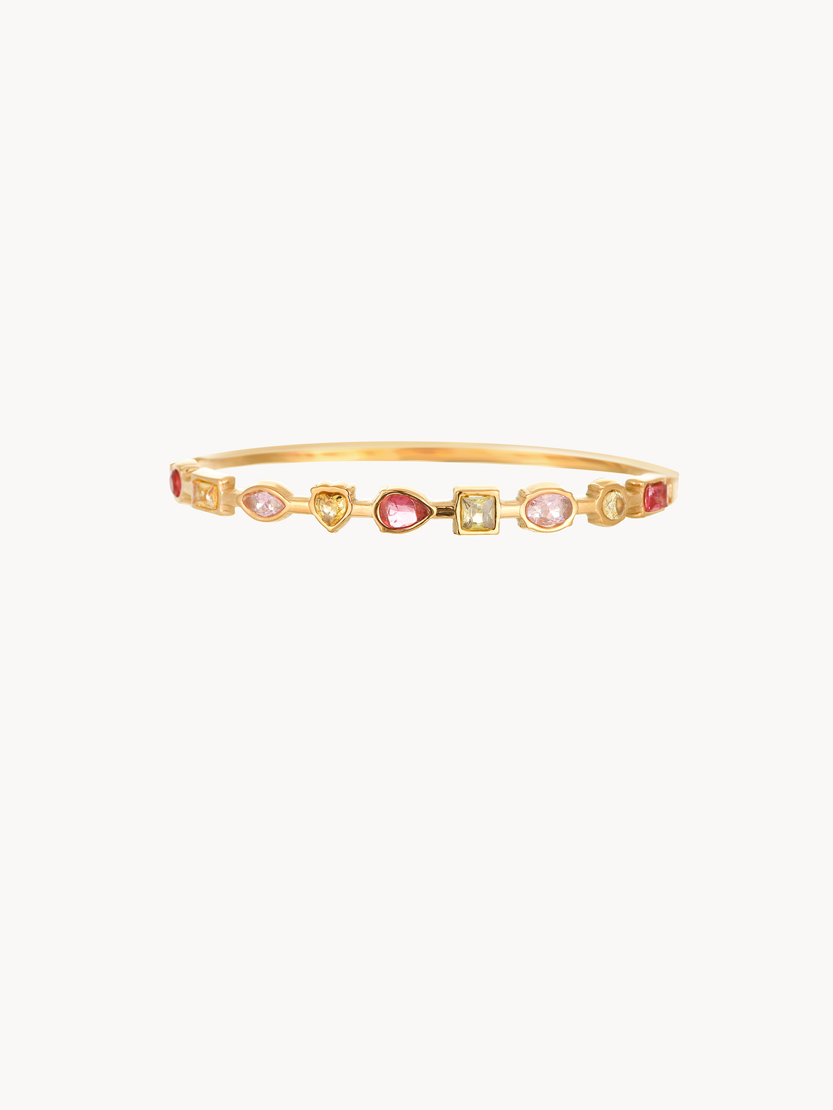 Laurel Multiple Shapes Pink Bangle