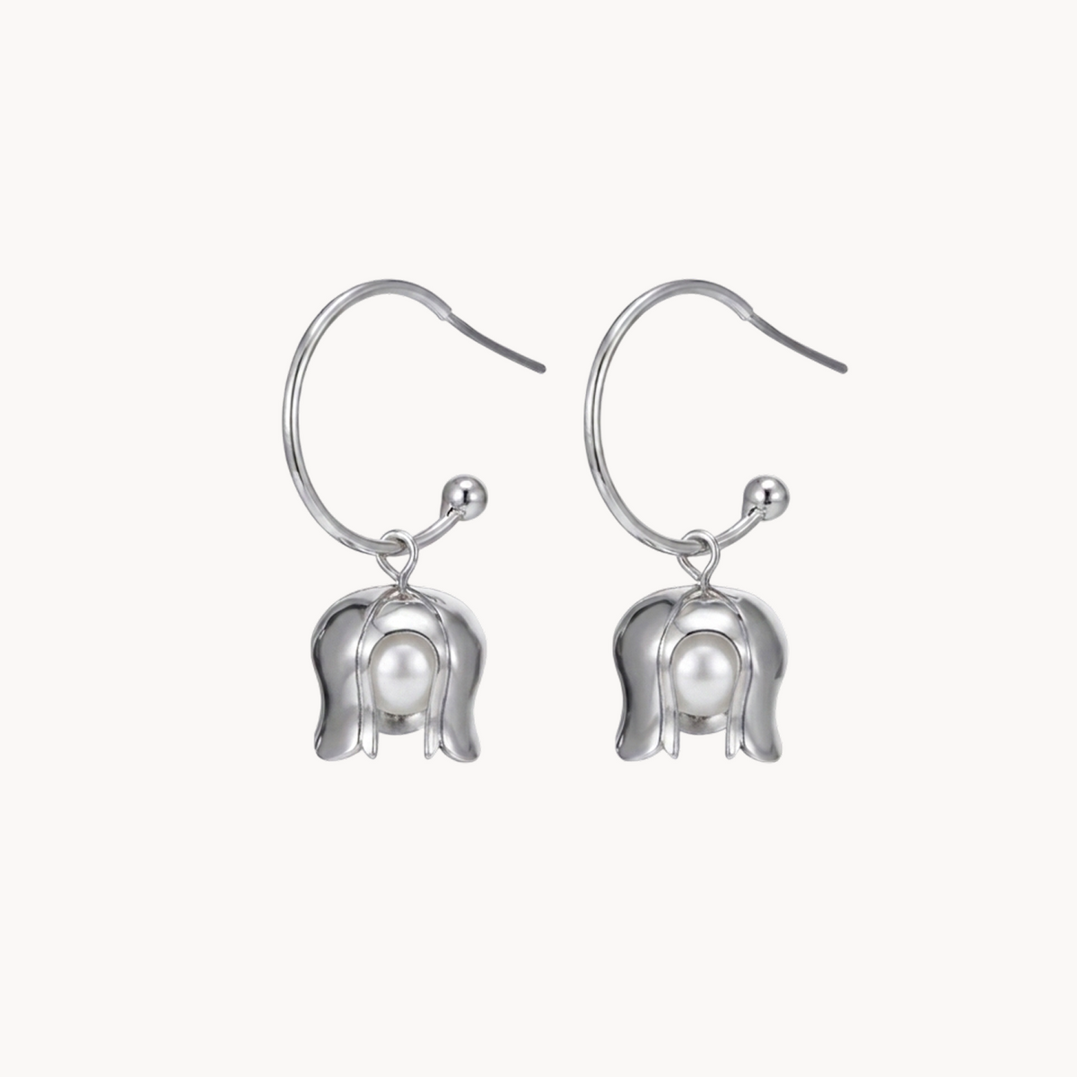 Lily Of The Valley Earrings in Silver