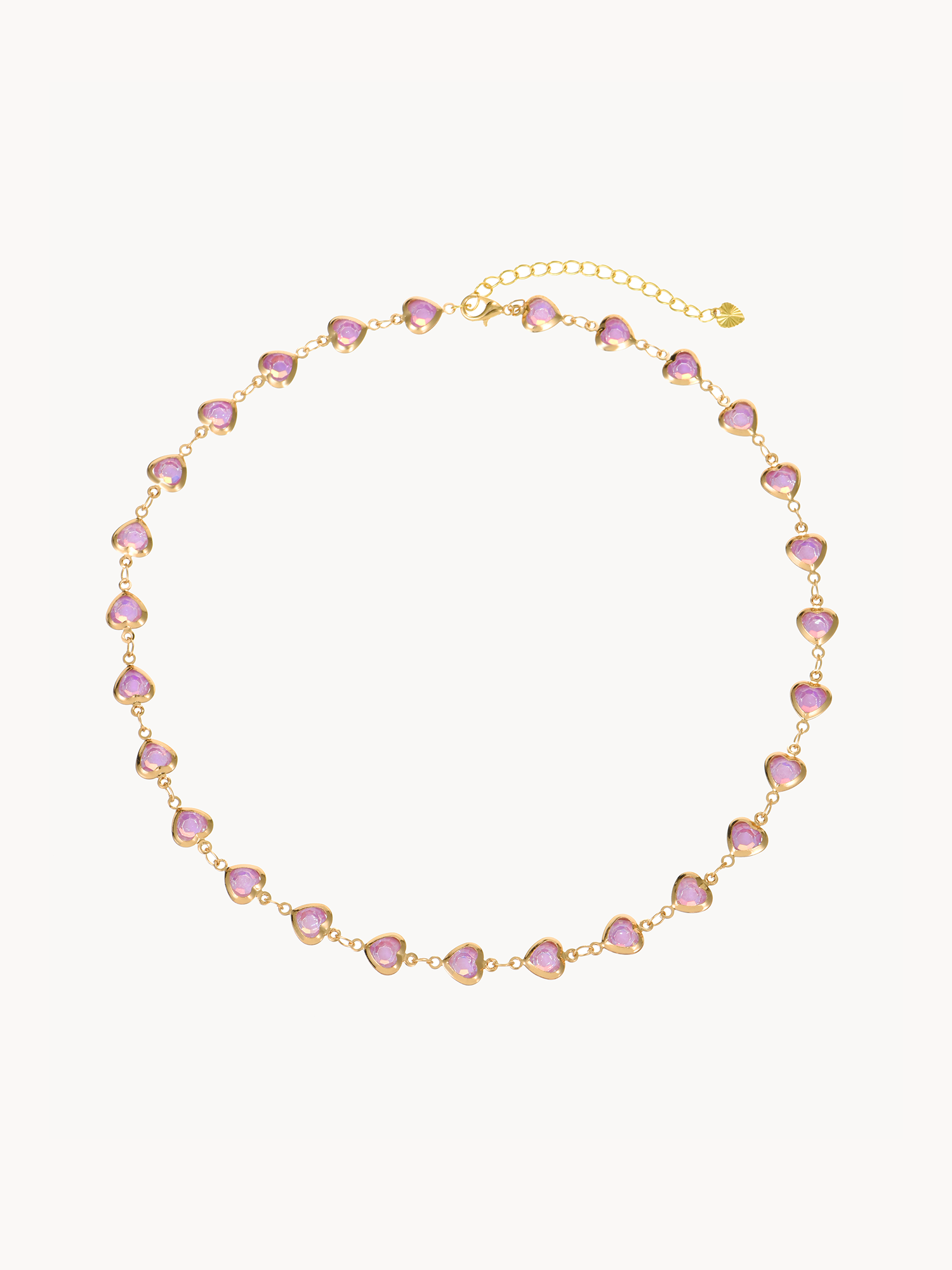 Margaret Purple Hearts Necklace - Kuri Jewelry