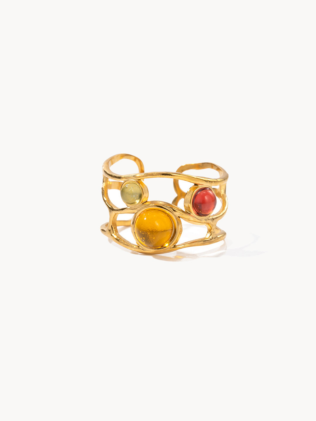 Damla Colored Stone Ring - Kuri Jewelry