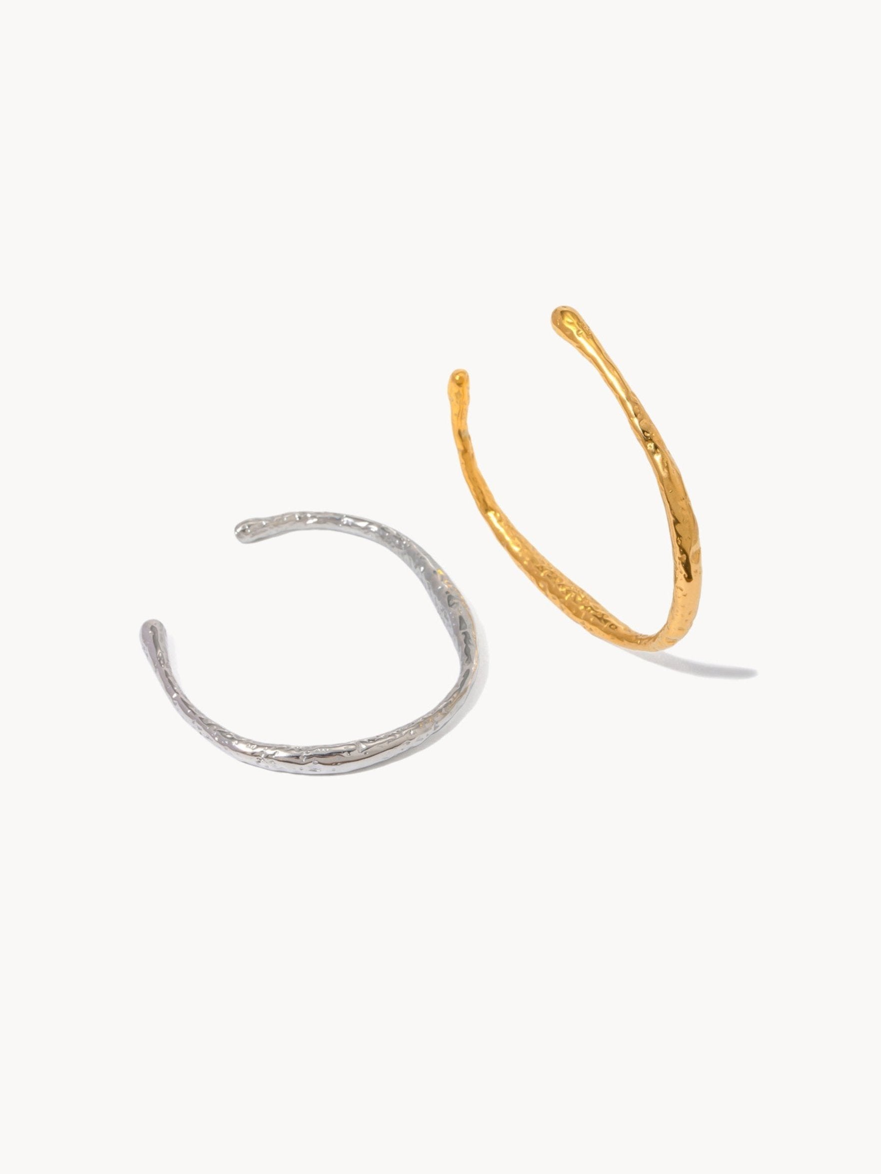 Irregular Textured Golden Bracelet