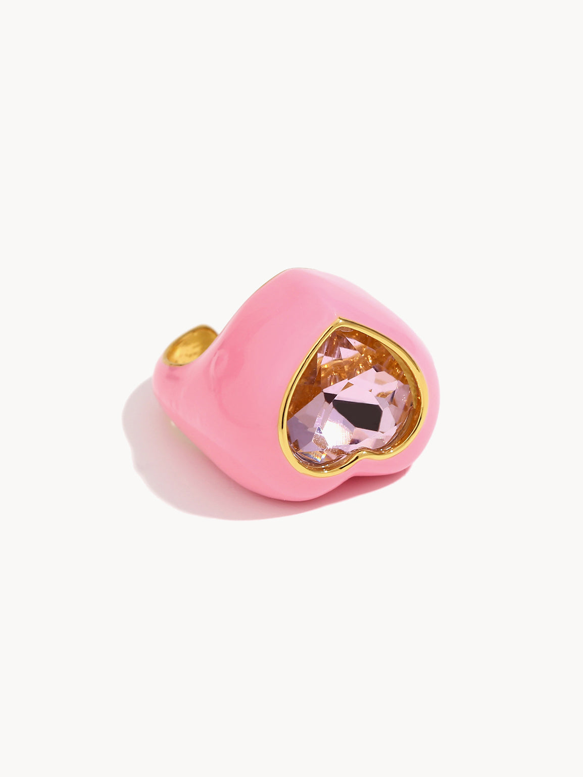 Calista Pink Heart Ring II