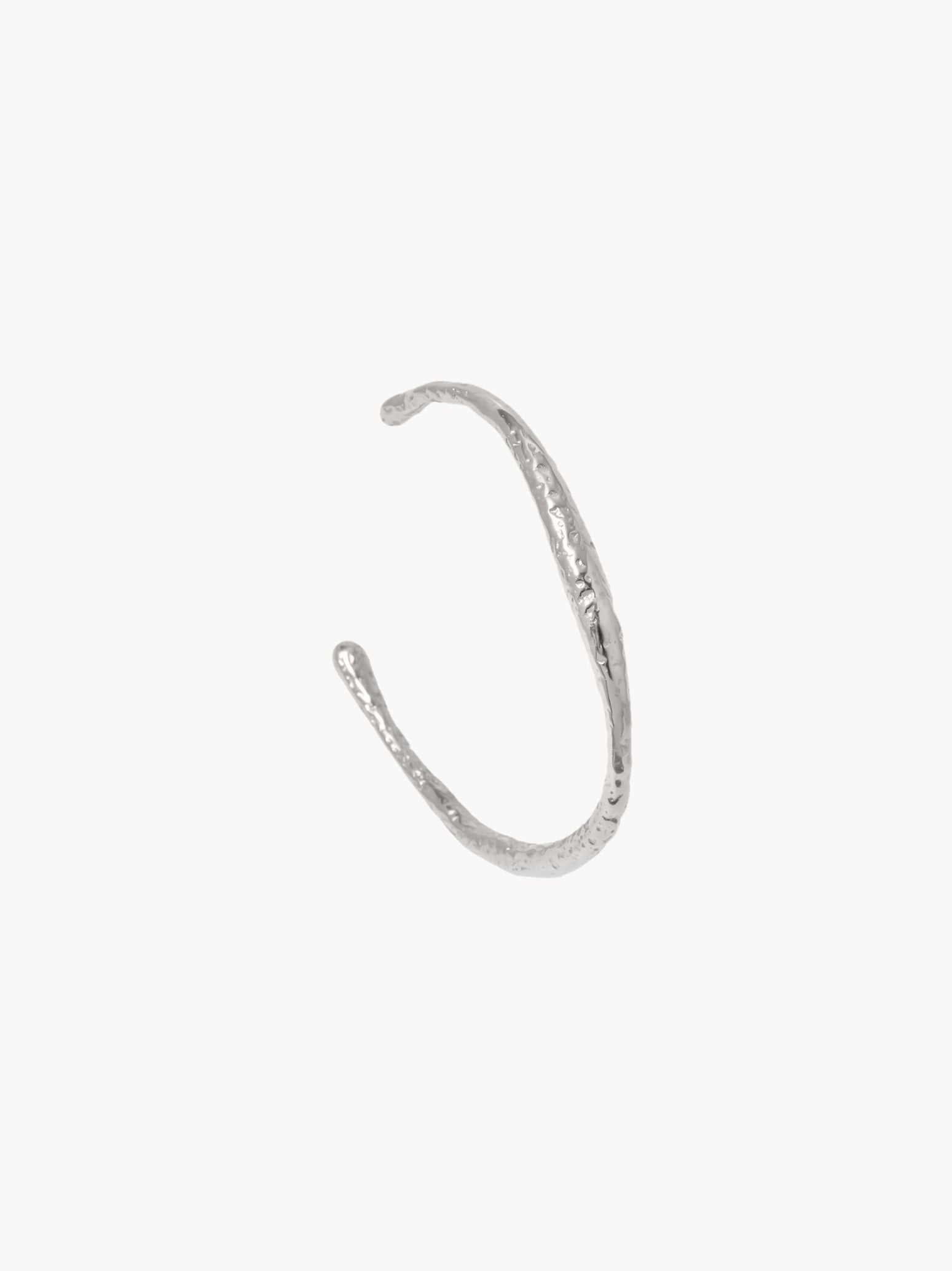 Irregular Textured Silver Bracelet