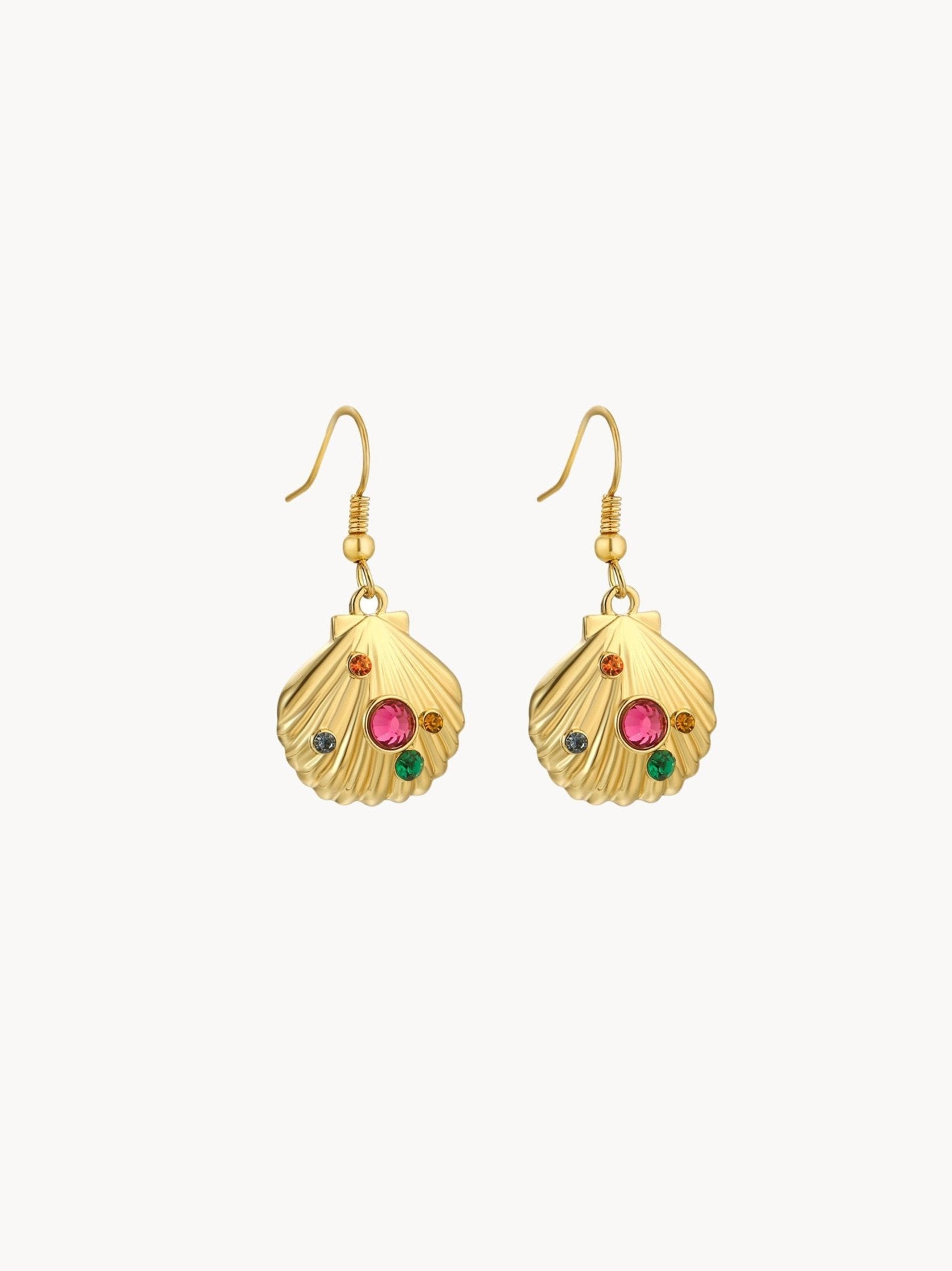 Dominic Colorful Shell Earrings