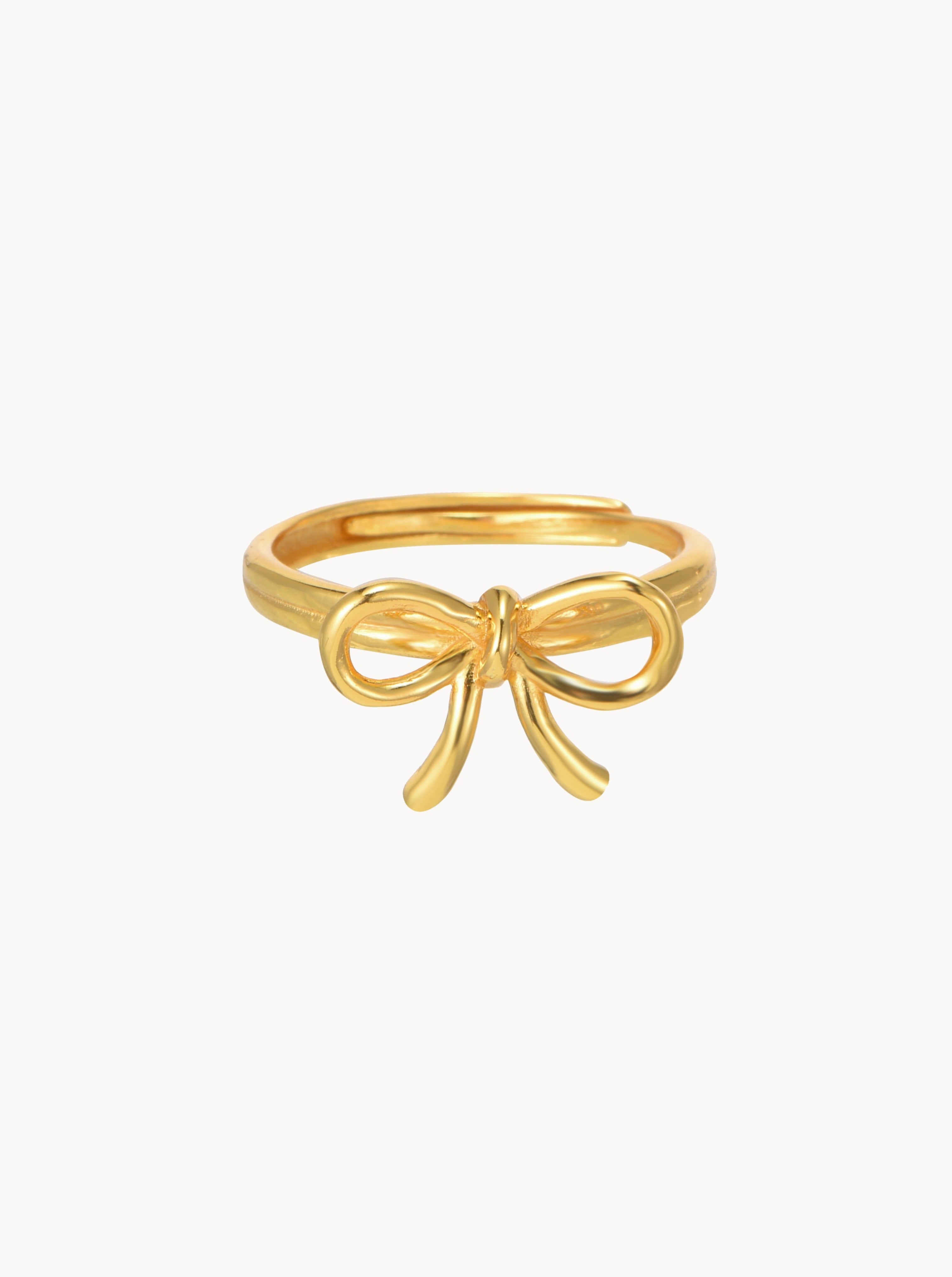 Anillo Charlotte con lazo dorado