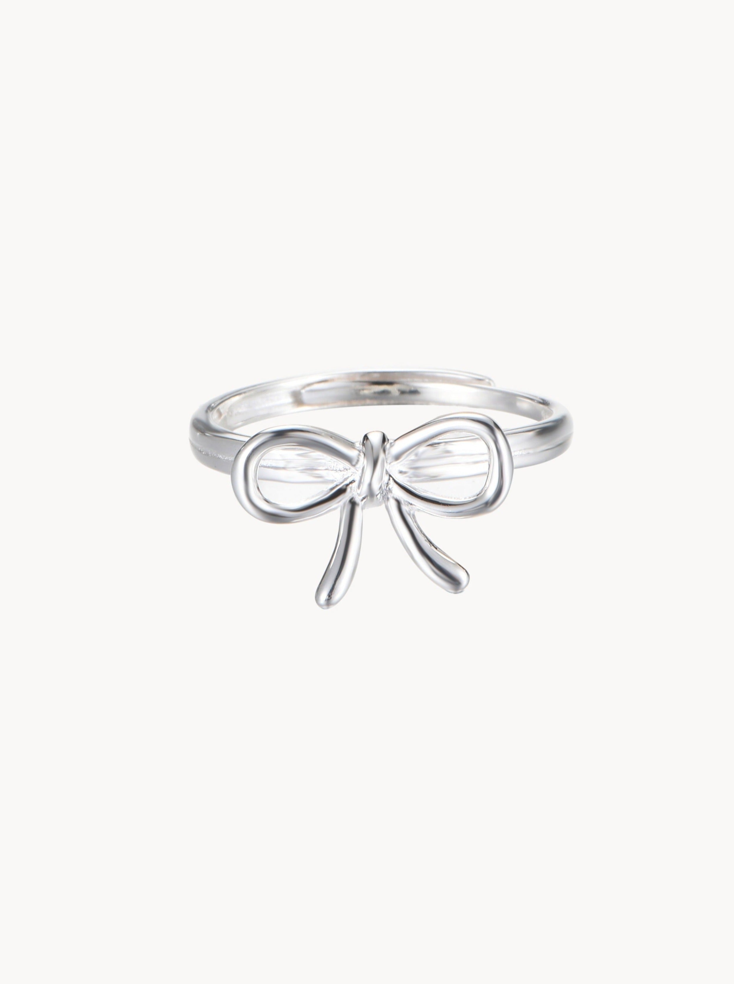 Charlotte Ribbon Ring in Silver