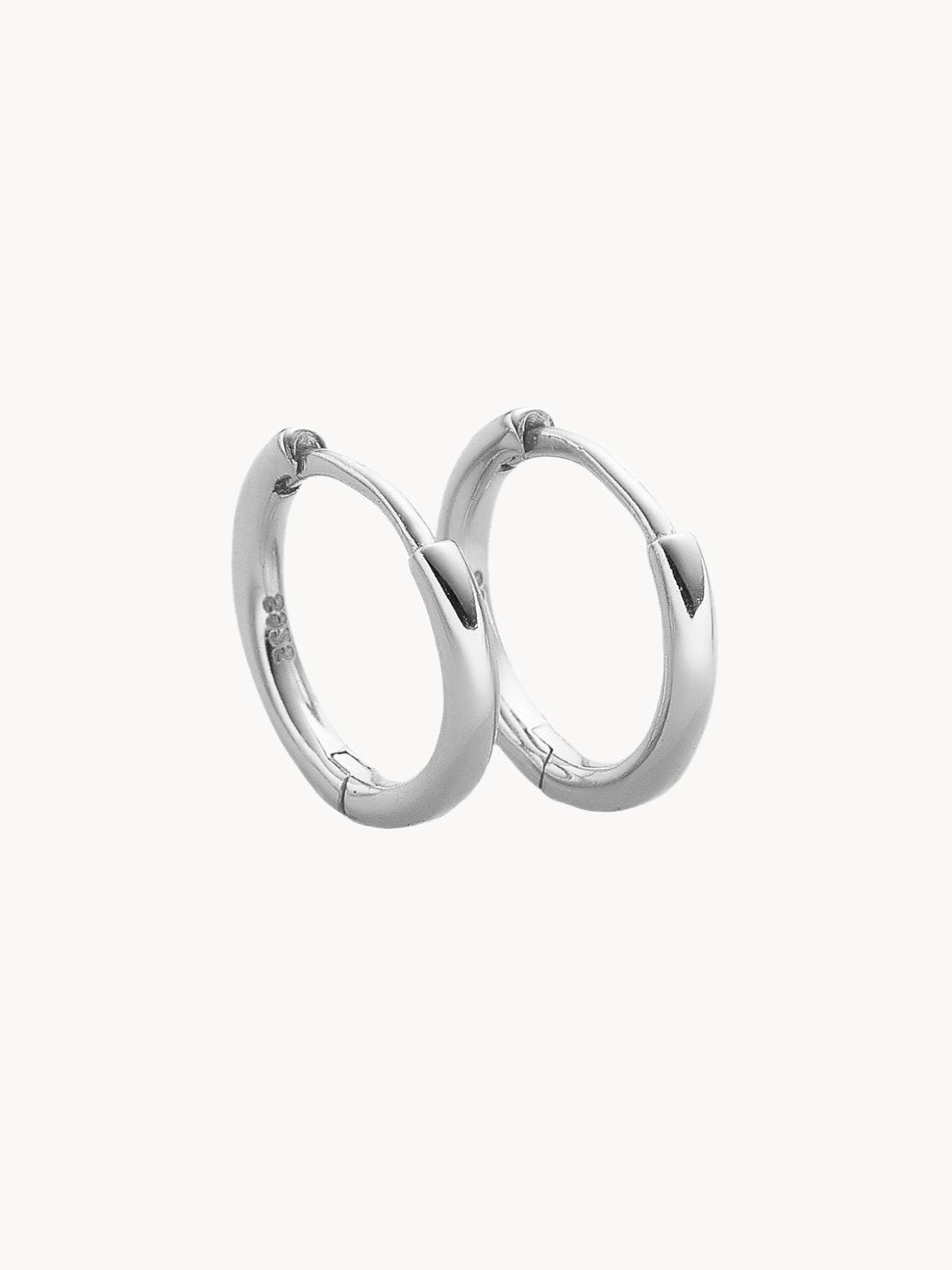 Simple Silver Hoop Earrings