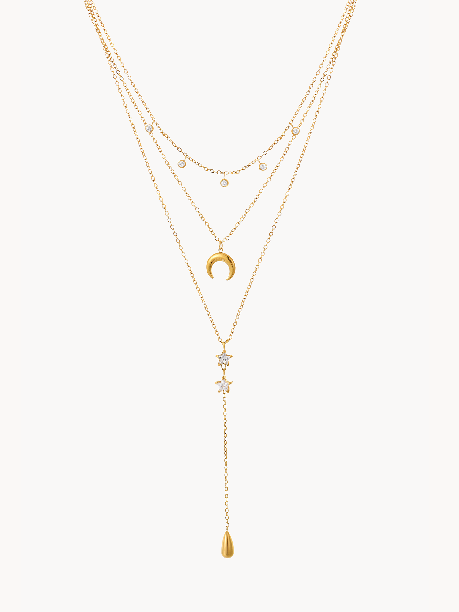 Tammy Moon & Star Layered Necklace