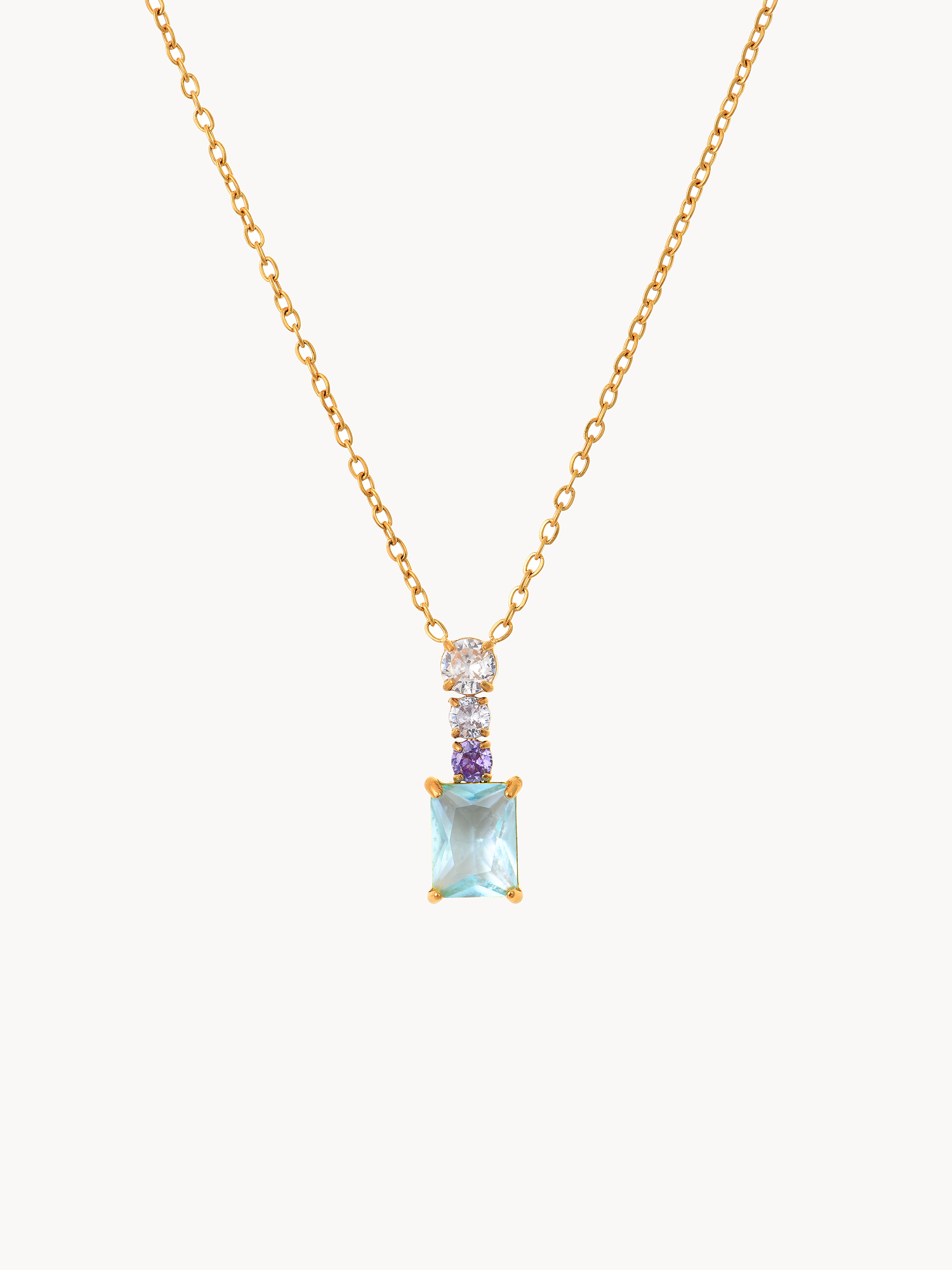 Teresa Purple & Blue Crystal Necklace