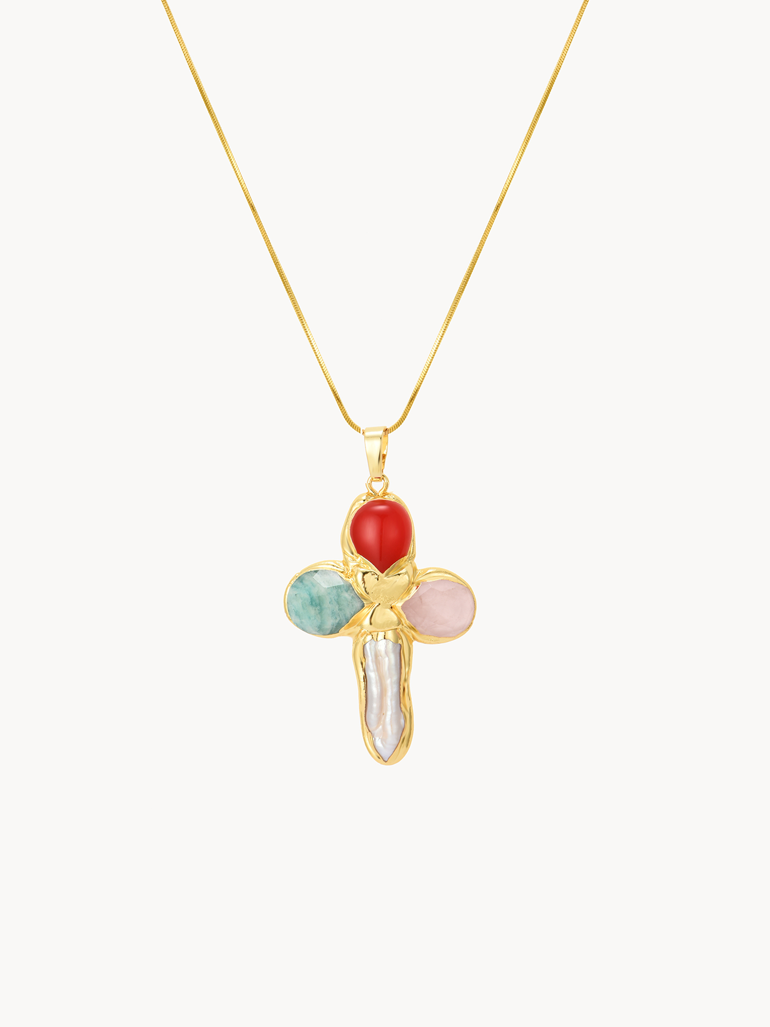 Dolores Colored Cross Necklace