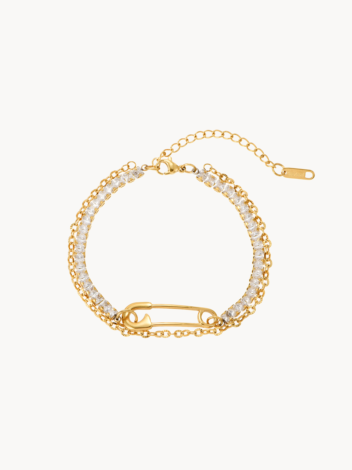 Paperclip Layered Bracelet