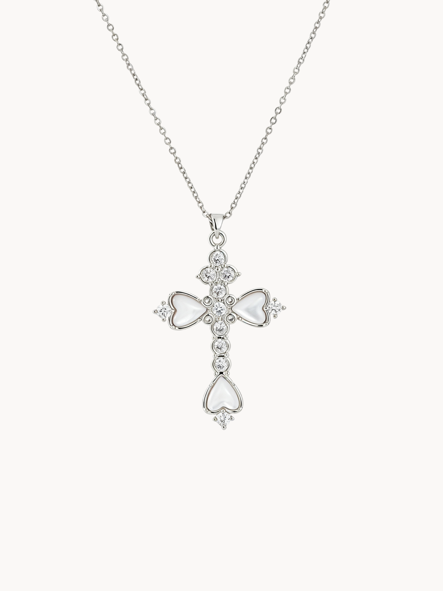 Ina Golden Heart Cross Necklace