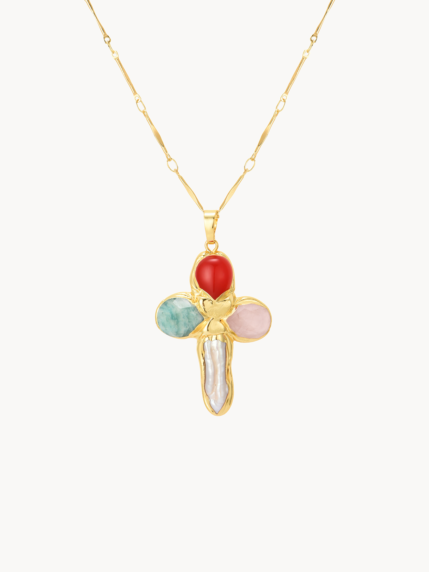 Dolores Colored Cross Necklace