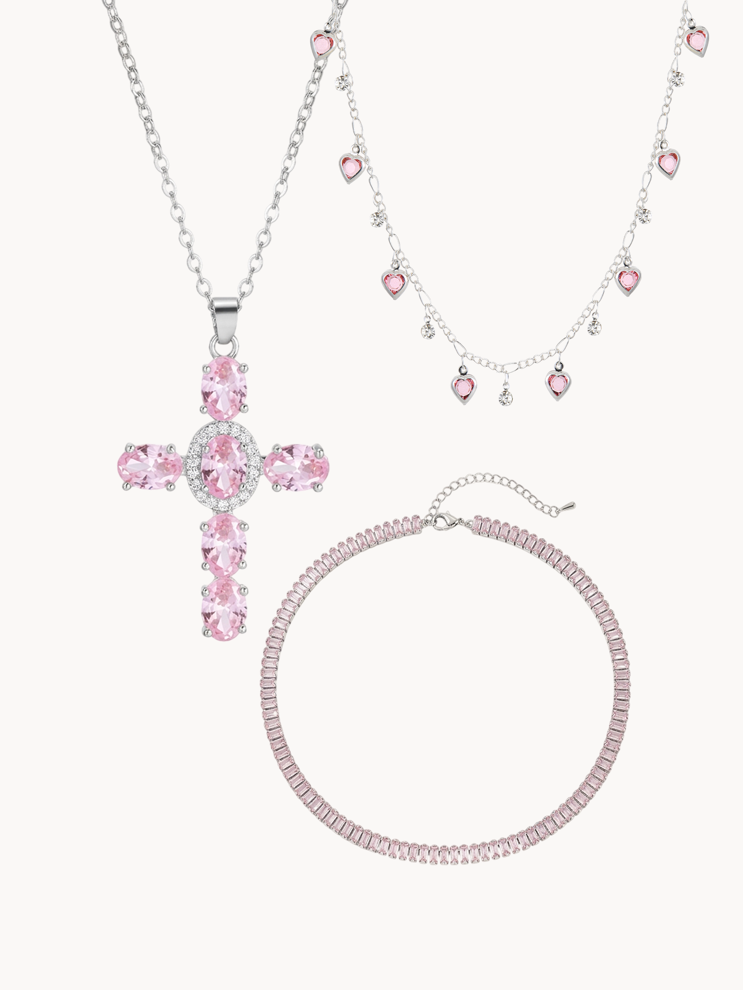 Elvira Ada Josie Pink Set - Kuri Jewelry
