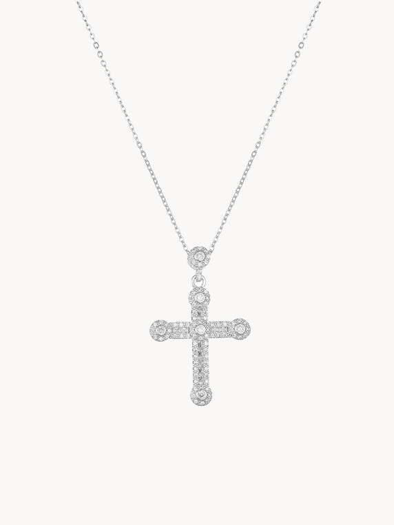 Prima Silver Cross Necklace