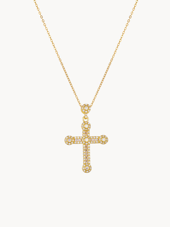 Prima Golden Cross Necklace