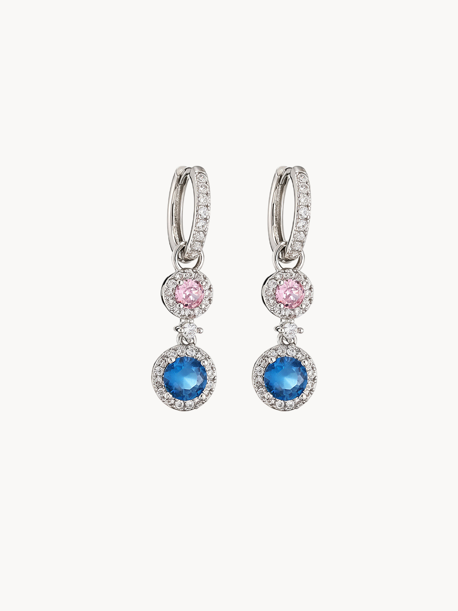 Iris Blue & Pink Earrings