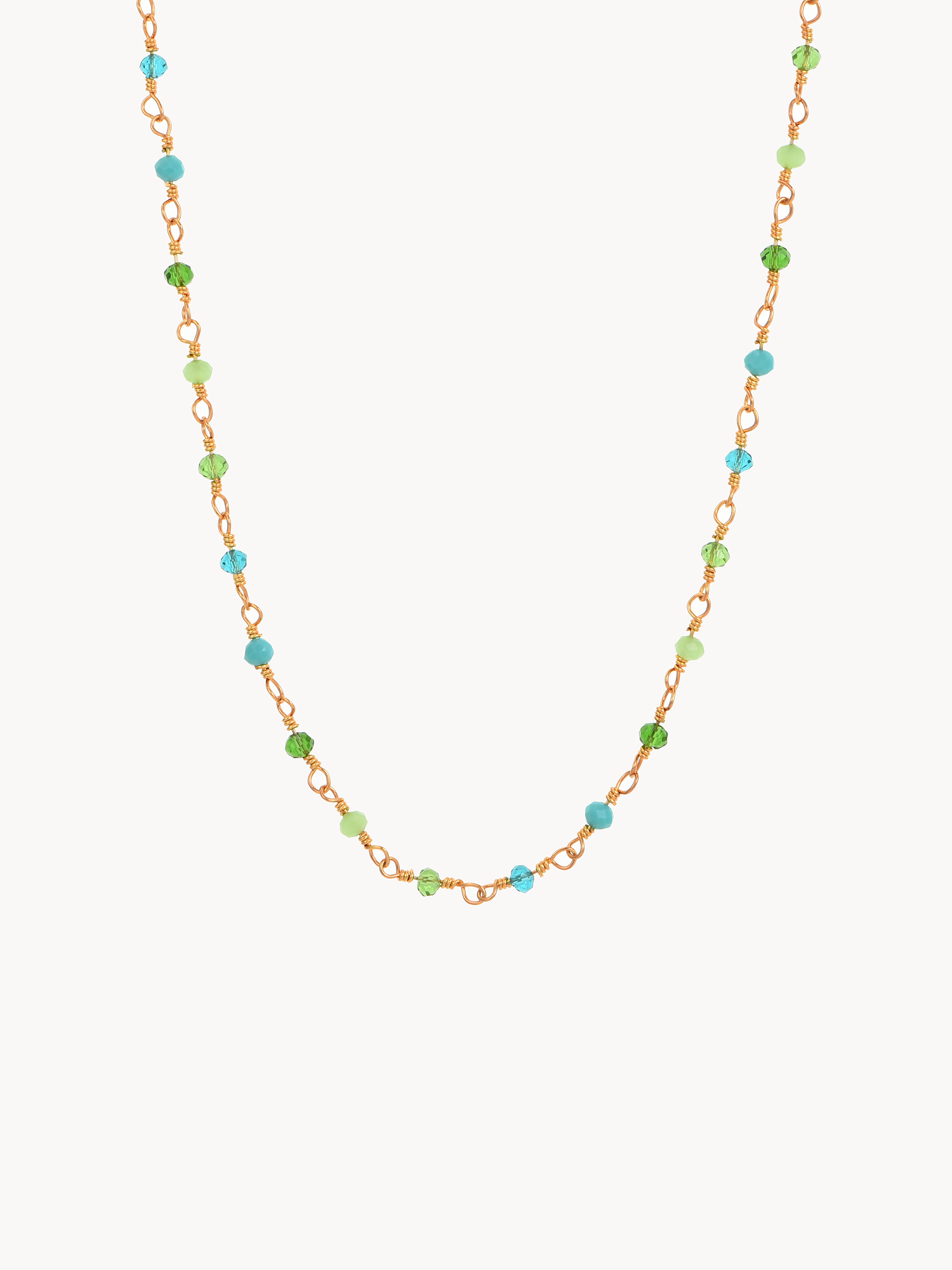 Mary Green Beaded Chain Necklace