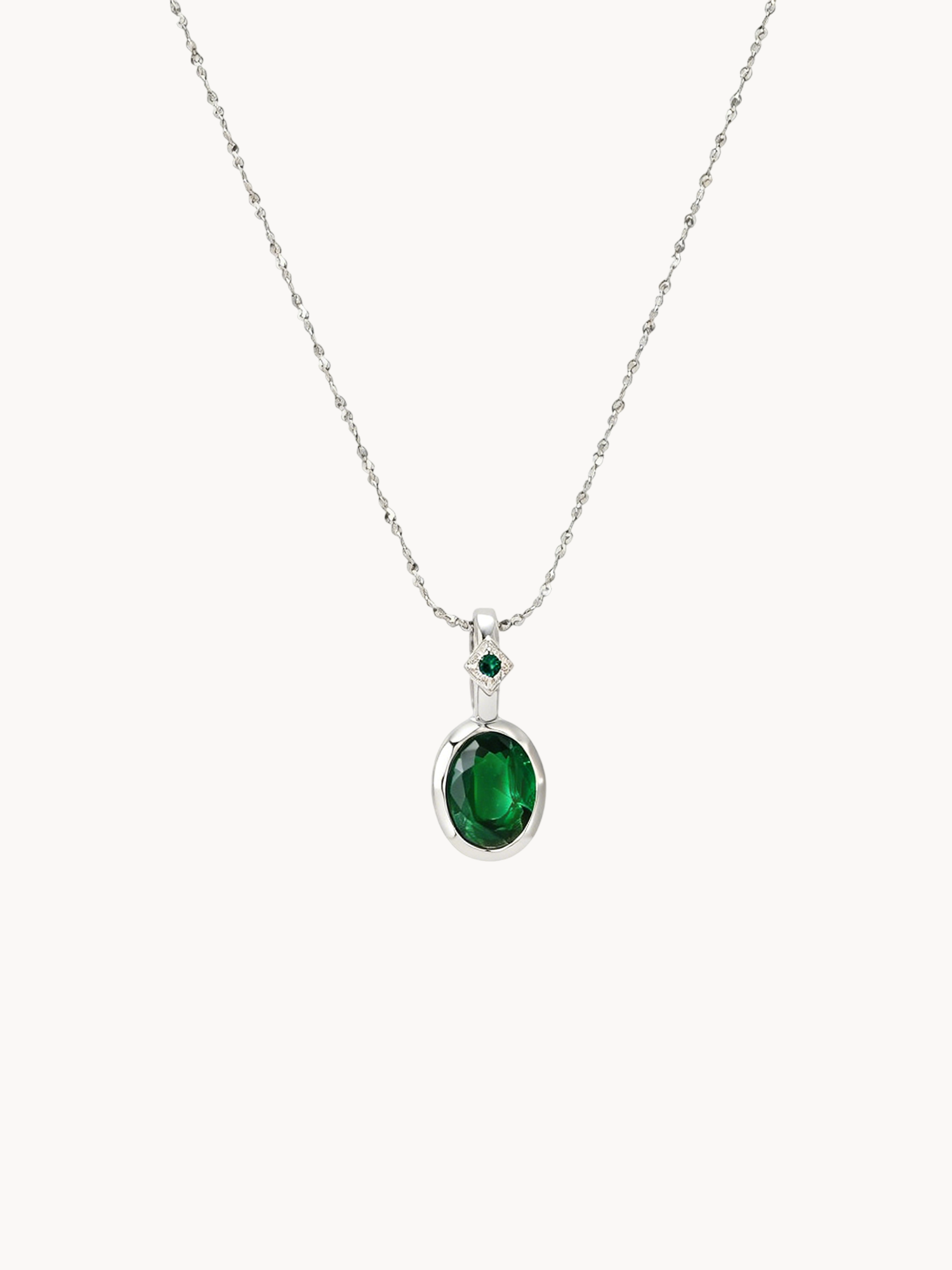 May  Birthstone Emerald Necklace