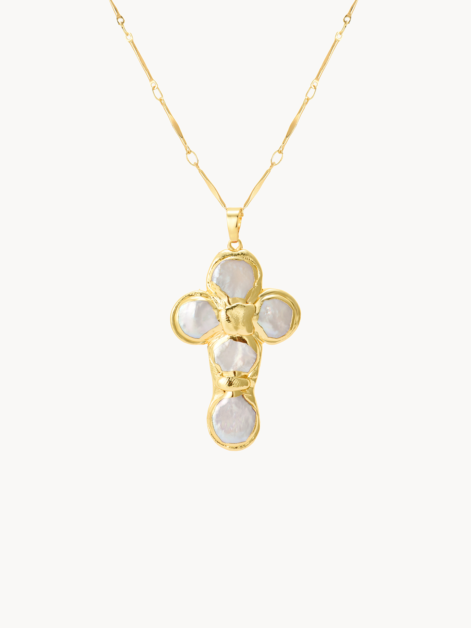 Agatha Pearl Cross Necklace