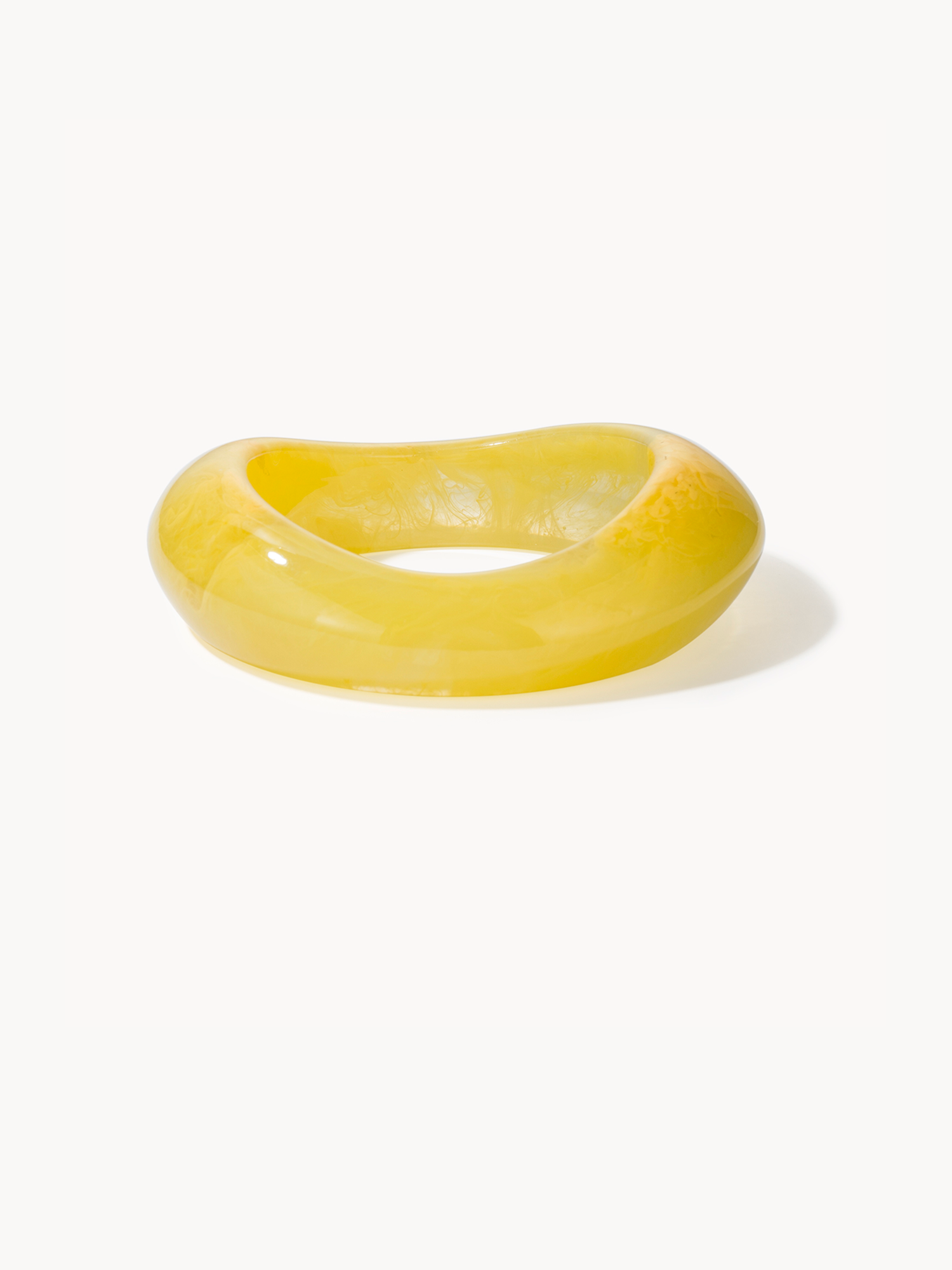 Leila Yellow Wave Resin Bracelet