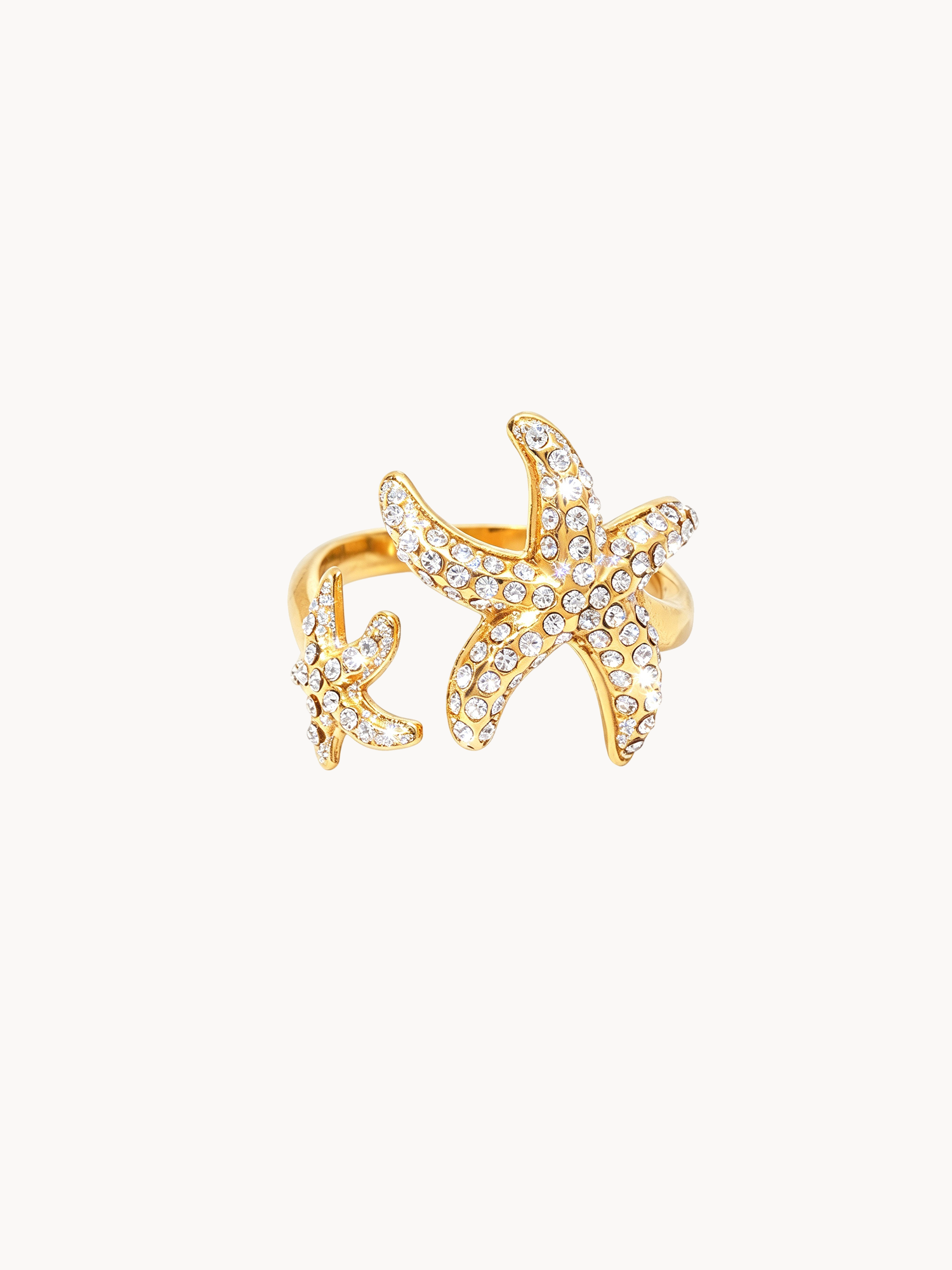 Glittering Starfish Ring