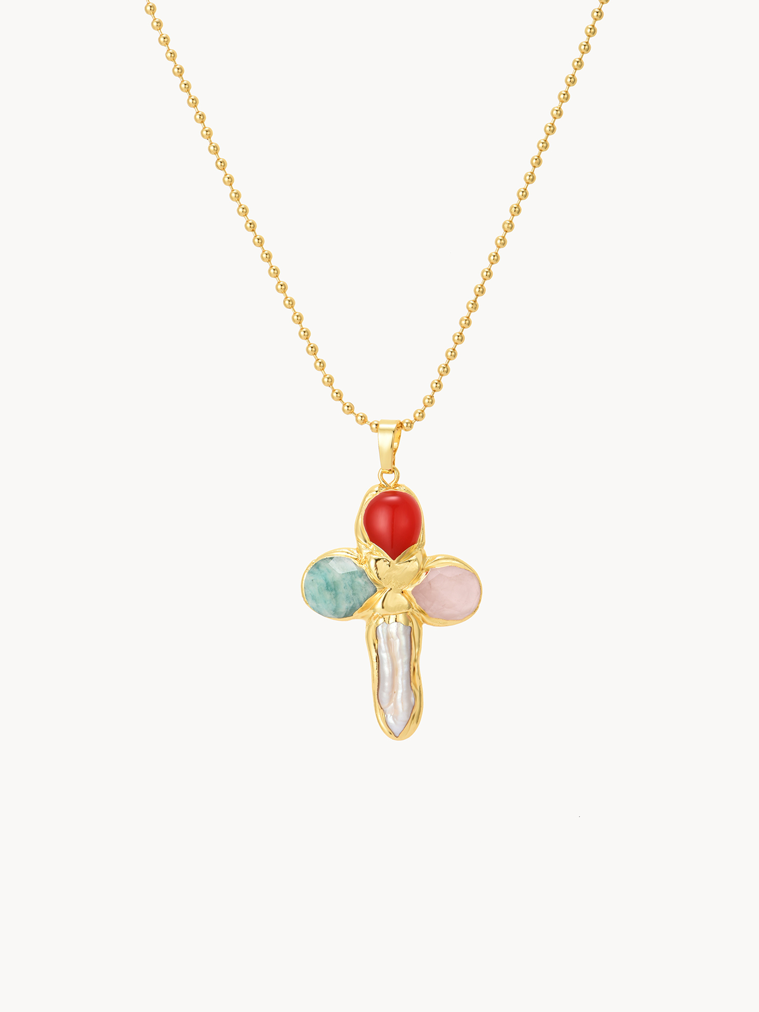 Dolores Colored Cross Necklace