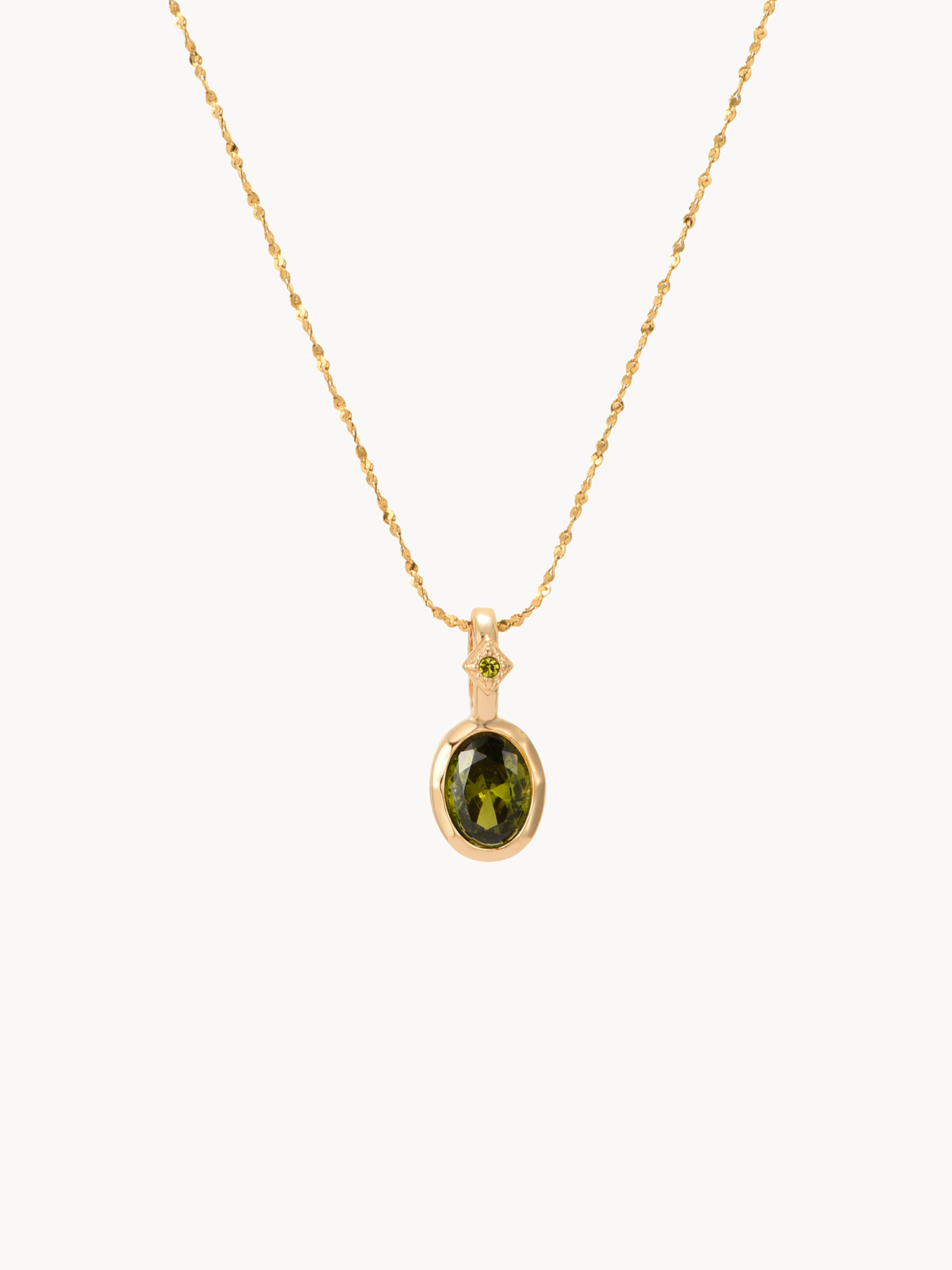 August Birthstone Peridot Necklace